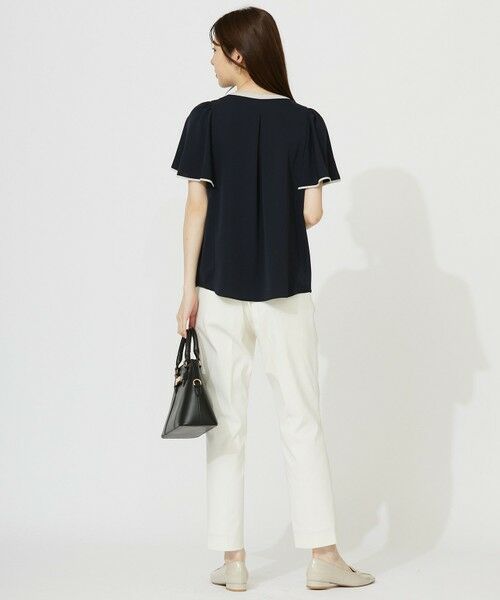 S size ONWARD(小さいサイズ) / エスサイズオンワード シャツ・ブラウス | 【洗える】バイカラーフレア ブラウス | 詳細16