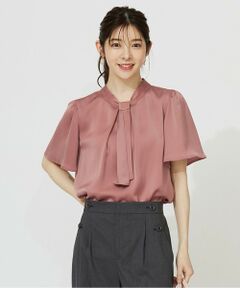 S size ONWARD(小さいサイズ) / エスサイズオンワード シャツ・ブラウス | 【洗える】4WAY半袖 ボウブラウス