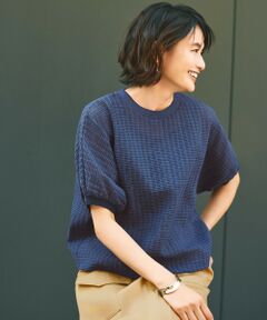 S size ONWARD(小さいサイズ) / エスサイズオンワード カットソー | 【カタログ掲載・洗える】チェックジャカード カットソー