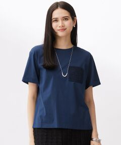 S size ONWARD(小さいサイズ) / エスサイズオンワード カットソー | 【カタログ掲載・洗える】クロッシェポケット Tシャツ