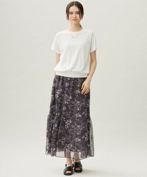 S size ONWARD(小さいサイズ) / エスサイズオンワード カットソー | 【接触冷感・UVケア・洗える】ドレーピーラグランスリーブ ニットソー | 詳細17