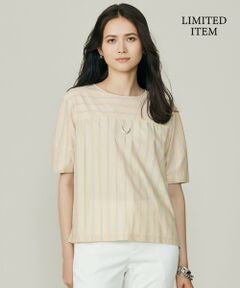 S size ONWARD(小さいサイズ) / エスサイズオンワード カットソー | 【WEB限定・洗える】ストライプハイゲージジャージー カットソー