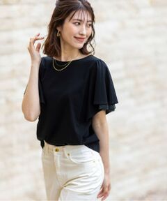 S size ONWARD(小さいサイズ) / エスサイズオンワード カットソー | 【接触冷感・UVケア】着映えフリルスリーブ カットソー