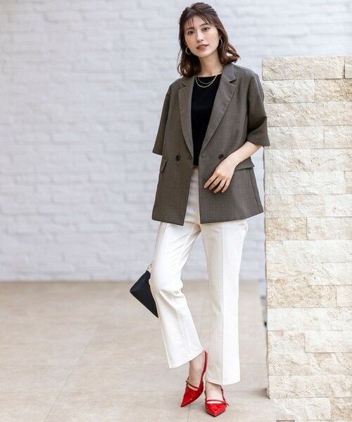 S size ONWARD(小さいサイズ) / エスサイズオンワード カットソー | 【接触冷感・UVケア】着映えフリルスリーブ カットソー | 詳細5