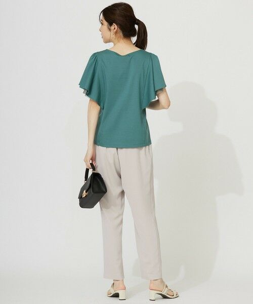 S size ONWARD(小さいサイズ) / エスサイズオンワード カットソー | 【接触冷感・UVケア】着映えフリルスリーブ カットソー | 詳細20