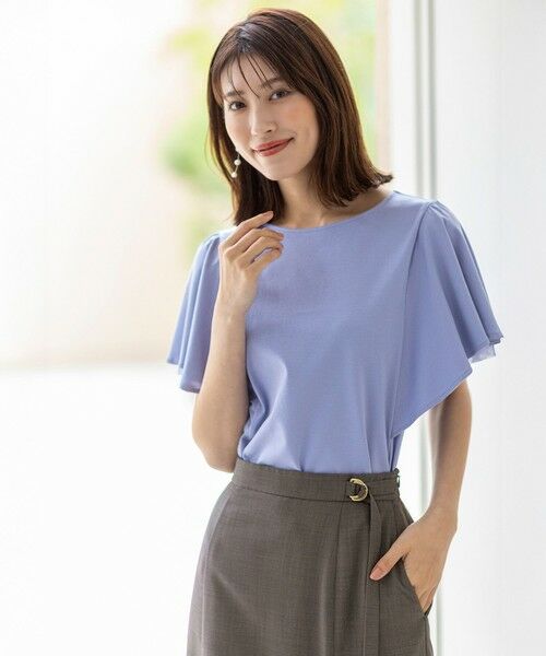 S size ONWARD(小さいサイズ) / エスサイズオンワード カットソー | 【接触冷感・UVケア】着映えフリルスリーブ カットソー | 詳細23