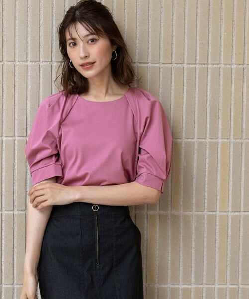 S size ONWARD(小さいサイズ) / エスサイズオンワード カットソー | 【接触冷感・UVケア】着映えタックスリーブ カットソー | 詳細6