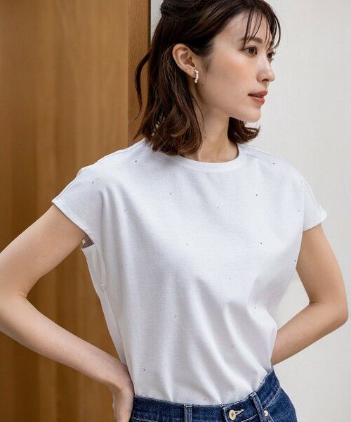 S size ONWARD(小さいサイズ) / エスサイズオンワード カットソー | 【洗える】ビジュー付き カットソー | 詳細3