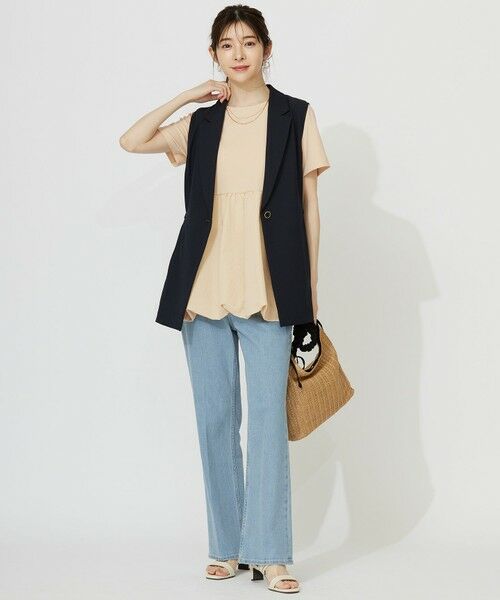 S size ONWARD(小さいサイズ) / エスサイズオンワード カットソー | 【洗える】コンビネーションペプラム チュニック | 詳細4