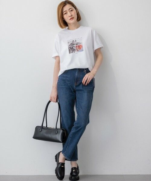 S size ONWARD(小さいサイズ) / エスサイズオンワード カットソー | 【洗える】JANE PACKERコラボ フォトプリント Tシャツ | 詳細1