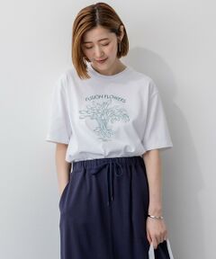 S size ONWARD(小さいサイズ) / エスサイズオンワード カットソー | 【洗える】JANE PACKERコラボ フラワー刺繍 Tシャツ