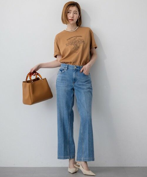 S size ONWARD(小さいサイズ) / エスサイズオンワード カットソー | 【洗える】JANE PACKERコラボ フラワー刺繍 Tシャツ | 詳細7