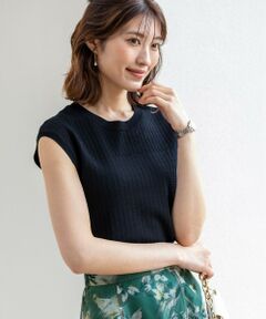 S size ONWARD(小さいサイズ) / エスサイズオンワード ニット・セーター | 【洗える】レーシ−ディテールフレンチ ニット