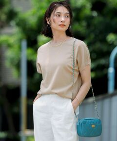 S size ONWARD(小さいサイズ) / エスサイズオンワード ニット・セーター | 【洗える】レーヨンポリエステルストレッチ プルオーバー ラメニット