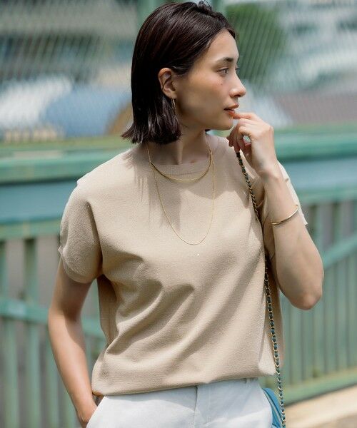 S size ONWARD(小さいサイズ) / エスサイズオンワード ニット・セーター | 【洗える】レーヨンポリエステルストレッチ プルオーバー ラメニット | 詳細1