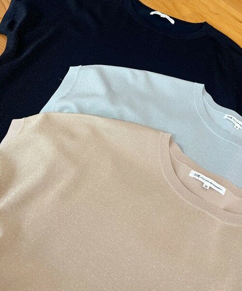 S size ONWARD(小さいサイズ) / エスサイズオンワード ニット・セーター | 【洗える】レーヨンポリエステルストレッチ プルオーバー ラメニット | 詳細10