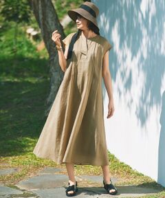 S size ONWARD(小さいサイズ) / エスサイズオンワード ロング・マキシ丈ワンピース | 【カタログ掲載・接触冷感・洗える】シアーラミーローンフレンチスリーブ ワンピース