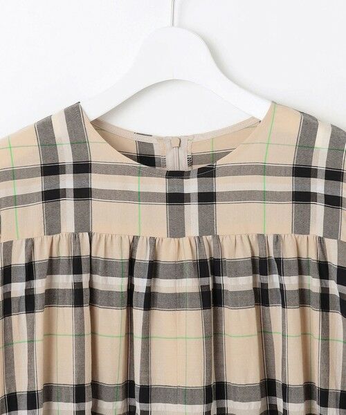 S size ONWARD(小さいサイズ) / エスサイズオンワード ロング・マキシ丈ワンピース | 【カタログ掲載・洗える】シアーブライトチェック ワンピース | 詳細6