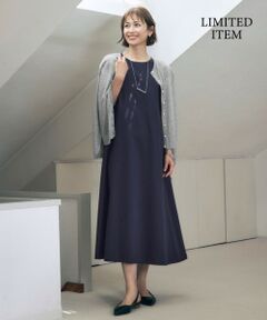 S size ONWARD(小さいサイズ) / エスサイズオンワード ロング・マキシ丈ワンピース | 【WEB限定・洗える】シアーカーデ×ジャージードレス セット