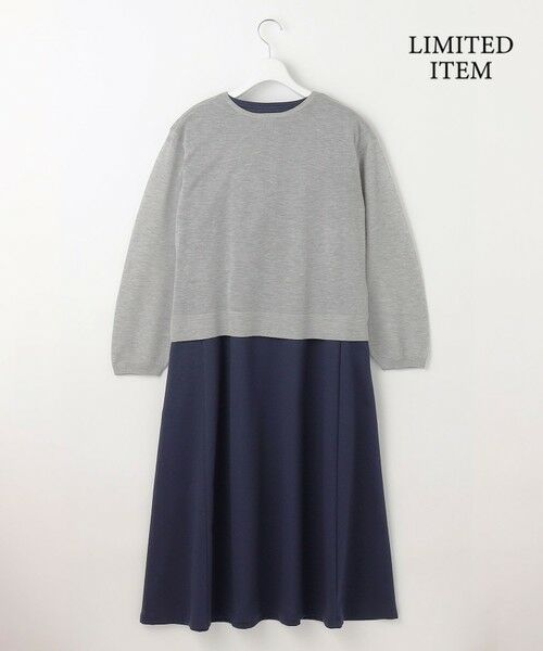 S size ONWARD(小さいサイズ) / エスサイズオンワード ロング・マキシ丈ワンピース | 【WEB限定・洗える】シアーカーデ×ジャージードレス セット | 詳細20