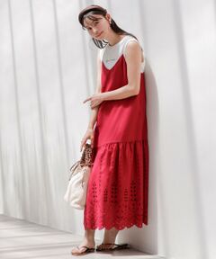 S size ONWARD(小さいサイズ) / エスサイズオンワード ロング・マキシ丈ワンピース | 【洗える】カットワークエンブロイダリー ワンピース