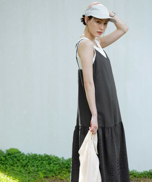 S size ONWARD(小さいサイズ) / エスサイズオンワード ロング・マキシ丈ワンピース | 【洗える】カットワークエンブロイダリー ワンピース | 詳細2