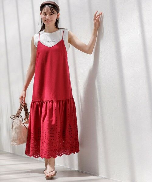 S size ONWARD(小さいサイズ) / エスサイズオンワード ロング・マキシ丈ワンピース | 【洗える】カットワークエンブロイダリー ワンピース | 詳細12