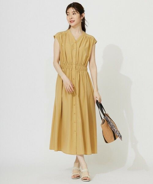 S size ONWARD(小さいサイズ) / エスサイズオンワード ロング・マキシ丈ワンピース | 【洗える】フロントボタンギャザー ワンピース | 詳細6