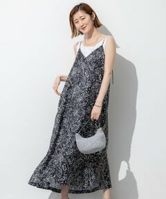 S size ONWARD(小さいサイズ) / エスサイズオンワード ロング・マキシ丈ワンピース | 【洗える】アンティークフラワープリント キャミソールワンピース