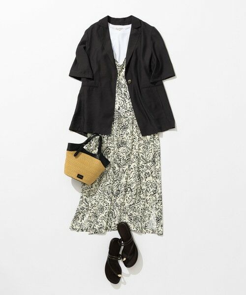 S size ONWARD(小さいサイズ) / エスサイズオンワード ロング・マキシ丈ワンピース | 【洗える】アンティークフラワープリント キャミソールワンピース | 詳細6