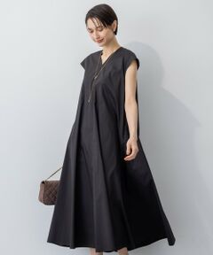 S size ONWARD(小さいサイズ) / エスサイズオンワード ロング・マキシ丈ワンピース | 【接触冷感/撥水加工/洗える】ストレッチブロード Vネックワンピース