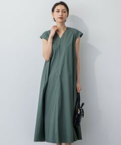 S size ONWARD(小さいサイズ) / エスサイズオンワード ロング・マキシ丈ワンピース | 【接触冷感/撥水加工/洗える】ストレッチブロード Vネックワンピース