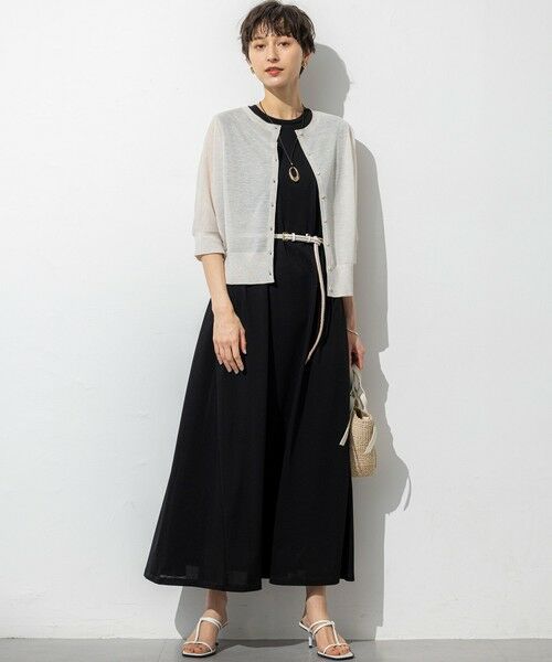 S size ONWARD(小さいサイズ) / エスサイズオンワード ロング・マキシ丈ワンピース | 【Oggi8月号掲載/接触冷感/洗える】ツイストコットンプレーティング スリーブレスワンピース | 詳細6