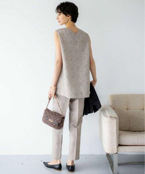 S size ONWARD(小さいサイズ) / エスサイズオンワード セットアップ | 【一部店舗限定/洗える】リネンライクジャカード セットアップ | 詳細1