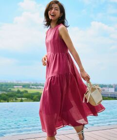 S size ONWARD(小さいサイズ) / エスサイズオンワード ロング・マキシ丈ワンピース | 【一部店舗限定/接触冷感/洗える】ラミータンブラー ノースリーブ ワンピース