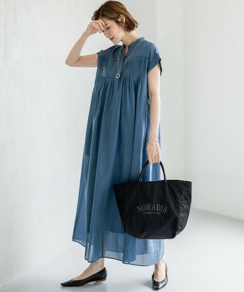 S size ONWARD(小さいサイズ) / エスサイズオンワード ロング・マキシ丈ワンピース | 【一部店舗限定/接触冷感/洗える】ラミータンブラー フレンチスリーブ ワンピース | 詳細15