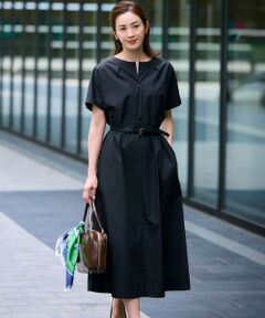 S size ONWARD(小さいサイズ) / エスサイズオンワード ロング・マキシ丈ワンピース | 【一部店舗限定/UVカット/洗える】タイプライター サック風 ワンピース