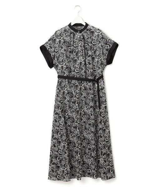 S size ONWARD(小さいサイズ) / エスサイズオンワード ロング・マキシ丈ワンピース | 【一部店舗限定/速乾性/洗える】モノトーンプリント ワンピース | 詳細14
