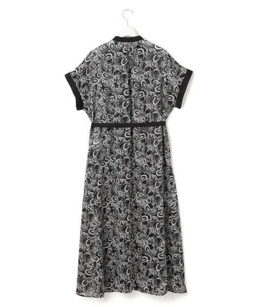 S size ONWARD(小さいサイズ) / エスサイズオンワード ロング・マキシ丈ワンピース | 【一部店舗限定/速乾性/洗える】モノトーンプリント ワンピース | 詳細17