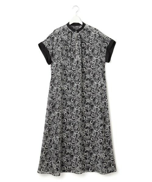 S size ONWARD(小さいサイズ) / エスサイズオンワード ロング・マキシ丈ワンピース | 【一部店舗限定/速乾性/洗える】モノトーンプリント ワンピース | 詳細8