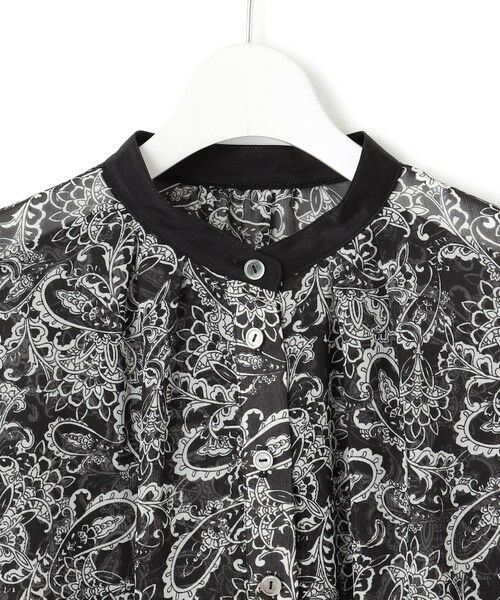 S size ONWARD(小さいサイズ) / エスサイズオンワード ロング・マキシ丈ワンピース | 【一部店舗限定/速乾性/洗える】モノトーンプリント ワンピース | 詳細9