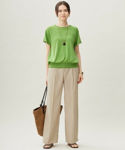 S size ONWARD(小さいサイズ) / エスサイズオンワード その他パンツ | 【カタログ掲載・接触冷感・UVケア・洗える】フルダルスパンマイクロピーチワイドストレート パンツ | 詳細11