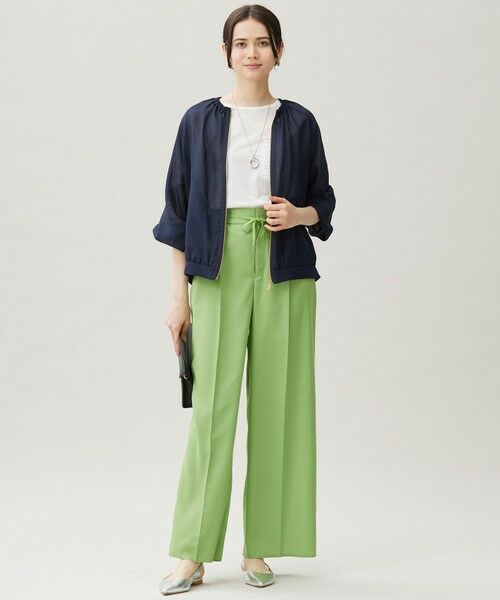 S size ONWARD(小さいサイズ) / エスサイズオンワード その他パンツ | 【カタログ掲載・接触冷感・UVケア・洗える】フルダルスパンマイクロピーチワイドストレート パンツ | 詳細16