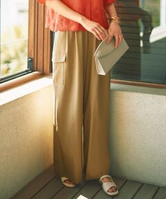 S size ONWARD(小さいサイズ) / エスサイズオンワード その他パンツ | 【カタログ掲載・接触冷感・UVカット・洗える】デニムライクボトムフレアワイド パンツ