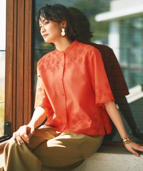 S size ONWARD(小さいサイズ) / エスサイズオンワード その他パンツ | 【カタログ掲載・接触冷感・UVカット・洗える】デニムライクボトムフレアワイド パンツ | 詳細2