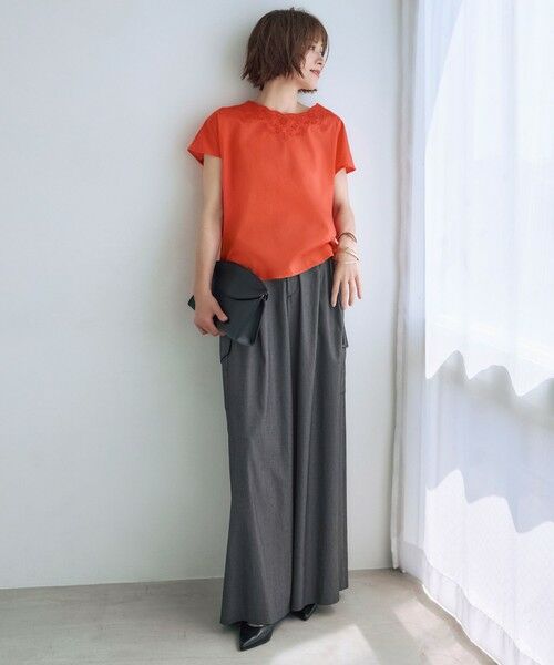 S size ONWARD(小さいサイズ) / エスサイズオンワード その他パンツ | 【カタログ掲載・接触冷感・UVカット・洗える】デニムライクボトムフレアワイド パンツ | 詳細18