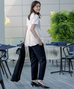 S size ONWARD(小さいサイズ) / エスサイズオンワード その他パンツ | 【接触冷感・吸水速乾・UVカット】サラキレイ テーパードパンツ