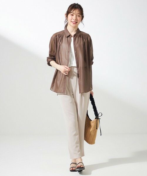 S size ONWARD(小さいサイズ) / エスサイズオンワード その他パンツ | 【接触冷感・吸水速乾・UVカット】サラキレイ テーパードパンツ | 詳細2