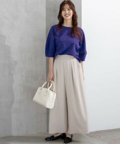 S size ONWARD(小さいサイズ) / エスサイズオンワード その他パンツ | 【接触冷感・吸水速乾・UVカット】サラキレイ ワイドパンツ