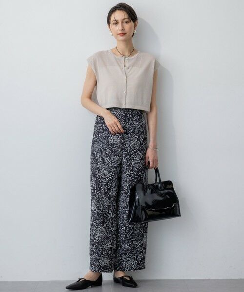 S size ONWARD(小さいサイズ) / エスサイズオンワード その他パンツ | 【洗える】アンティークフラワープリント ワイド パンツ | 詳細4